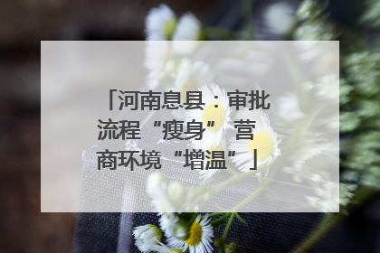 河南息县：审批流程“瘦身” 营商环境“增温”