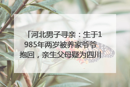 河北男子寻亲：生于1985年两岁被养家爷爷抱回，亲生父母疑为四川仪陇人｜红星寻人