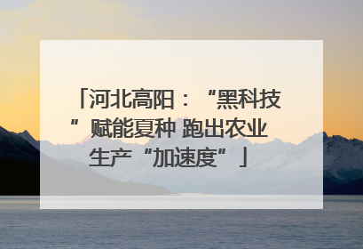河北高阳：“黑科技”赋能夏种 跑出农业生产“加速度”