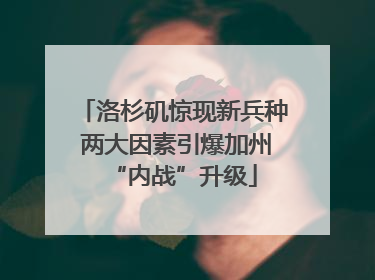 洛杉矶惊现新兵种 两大因素引爆加州“内战”升级