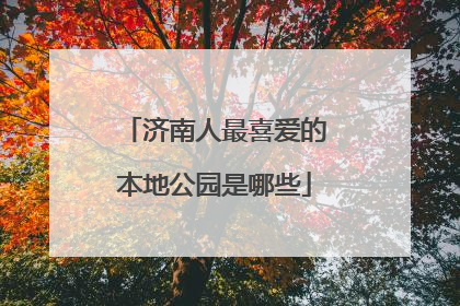 济南人最喜爱的本地公园是哪些