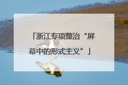浙江专项整治“屏幕中的形式主义”