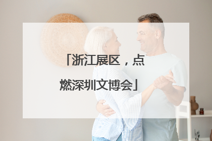 浙江展区，点燃深圳文博会