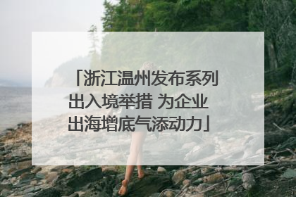 浙江温州发布系列出入境举措 为企业出海增底气添动力