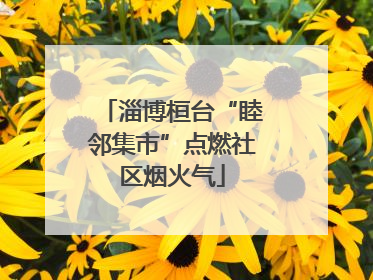 淄博桓台“睦邻集市”点燃社区烟火气