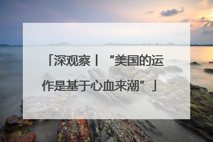 深观察丨“美国的运作是基于心血来潮”