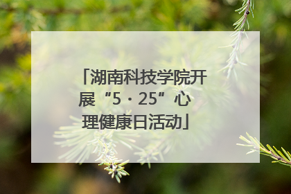 湖南科技学院开展“5・25”心理健康日活动