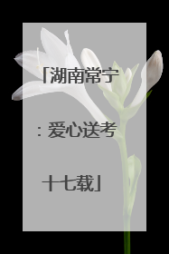 湖南常宁：爱心送考十七载