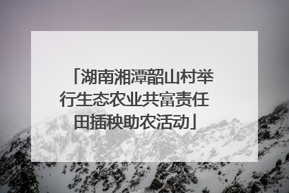 湖南湘潭韶山村举行生态农业共富责任田插秧助农活动