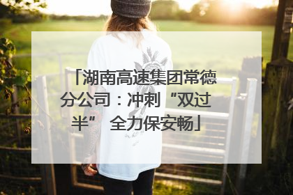 湖南高速集团常德分公司：冲刺“双过半” 全力保安畅