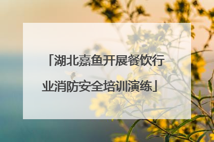 湖北嘉鱼开展餐饮行业消防安全培训演练