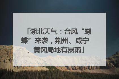 湖北天气：台风“蝴蝶”来袭，荆州、咸宁、黄冈局地有暴雨