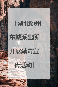 湖北随州东城派出所开展禁毒宣传活动