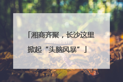 湘商齐聚，长沙这里掀起“头脑风暴”