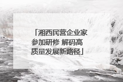 湘西民营企业家参加研修 解码高质量发展新路径