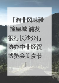 湘非风味碰撞星城 浦发银行长沙分行协办中非经贸博览会美食节
