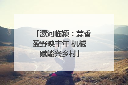 漯河临颍：蒜香盈野映丰年 机械赋能兴乡村