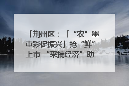 荆州区：「“农”墨重彩促振兴」抢“鲜”上市 “采摘经济”助农“甜蜜增收”