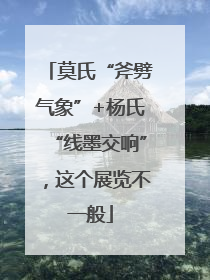 莫氏“斧劈气象”+杨氏“线墨交响”，这个展览不一般