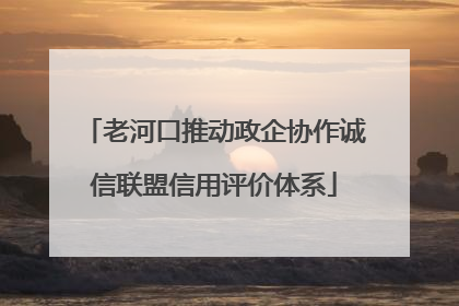 老河口推动政企协作诚信联盟信用评价体系