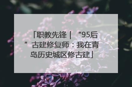职教先锋｜“95后”古建修复师：我在青岛历史城区修古建