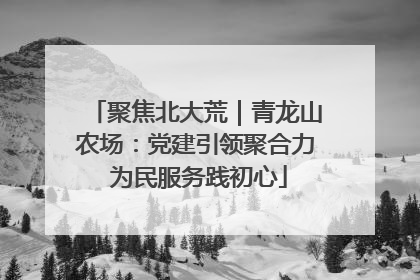 聚焦北大荒｜青龙山农场：党建引领聚合力 为民服务践初心