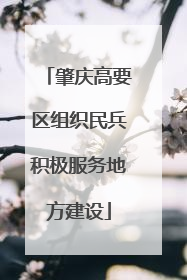 肇庆高要区组织民兵积极服务地方建设