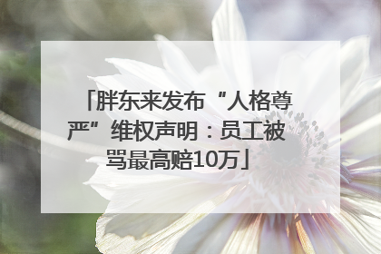 胖东来发布“人格尊严”维权声明：员工被骂最高赔10万