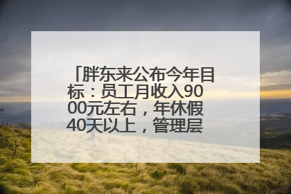 胖东来公布今年目标：员工月收入9000元左右，年休假40天以上，管理层人均分配70万元