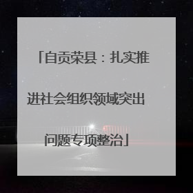 自贡荣县：扎实推进社会组织领域突出问题专项整治