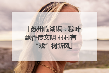 苏州临湖镇：粽叶飘香传文明 村村有“戏”树新风