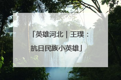 英雄河北｜王璞：抗日民族小英雄