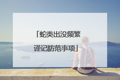 蛇类出没频繁 谨记防范事项