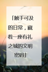 触手可及的日常，藏着一座有礼之城的文明密码