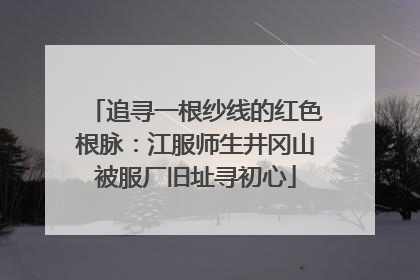 追寻一根纱线的红色根脉：江服师生井冈山被服厂旧址寻初心