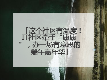 这个社区有温度！IT社区牵手“康康”，办一场有意思的端午嘉年华