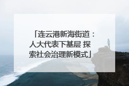 连云港新海街道：人大代表下基层 探索社会治理新模式