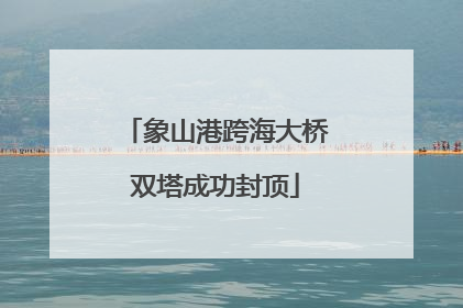 象山港跨海大桥双塔成功封顶