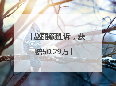 赵丽颖胜诉，获赔50.29万