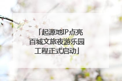起源地IP点亮百城文旅夜游乐园工程正式启动