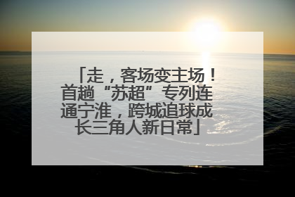 走，客场变主场！首趟“苏超”专列连通宁淮，跨城追球成长三角人新日常