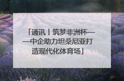 通讯丨筑梦非洲杯——中企助力坦桑尼亚打造现代化体育场