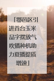 鄠邑区引进首台玉米品字摆放气吹播种机助力夏播提质增速
