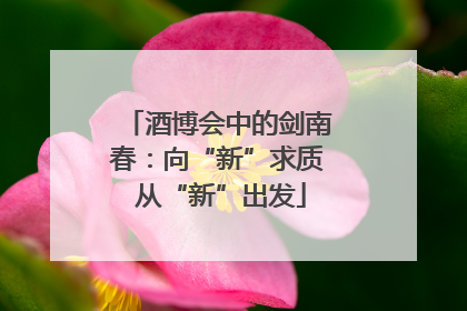 酒博会中的剑南春：向“新”求质 从“新”出发