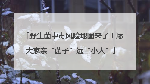 野生菌中毒风险地图来了！愿大家亲“菌子”远“小人”