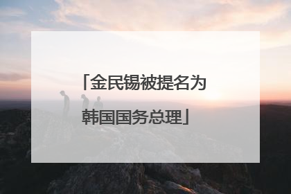金民锡被提名为韩国国务总理