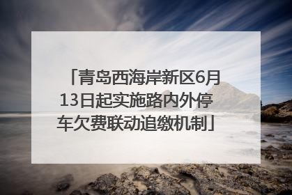 青岛西海岸新区6月13日起实施路内外停车欠费联动追缴机制