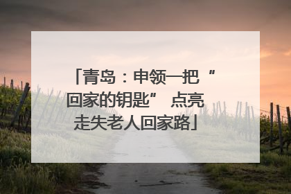 青岛：申领一把“回家的钥匙” 点亮走失老人回家路