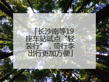 长沙南等19座车站试点“轻装行”，带行李出行更加方便