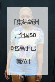 集结新洲，全国500名高手已就位